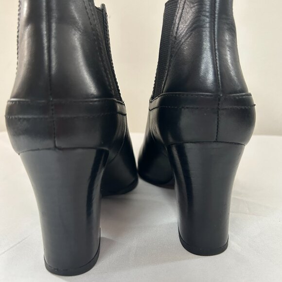 Franco Sarto Boots Black Leather Cita Chelsea Ankle Bootie - Picture 8 of 8